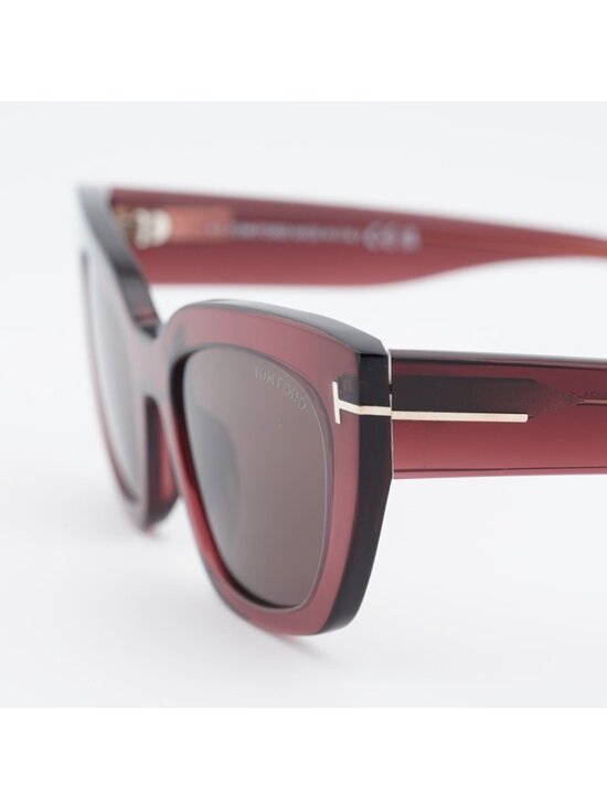 Tom Ford Athena FT1190 69E Sunglasses Bordeaux Cat Eye Frame, Brown Lenses main image 4